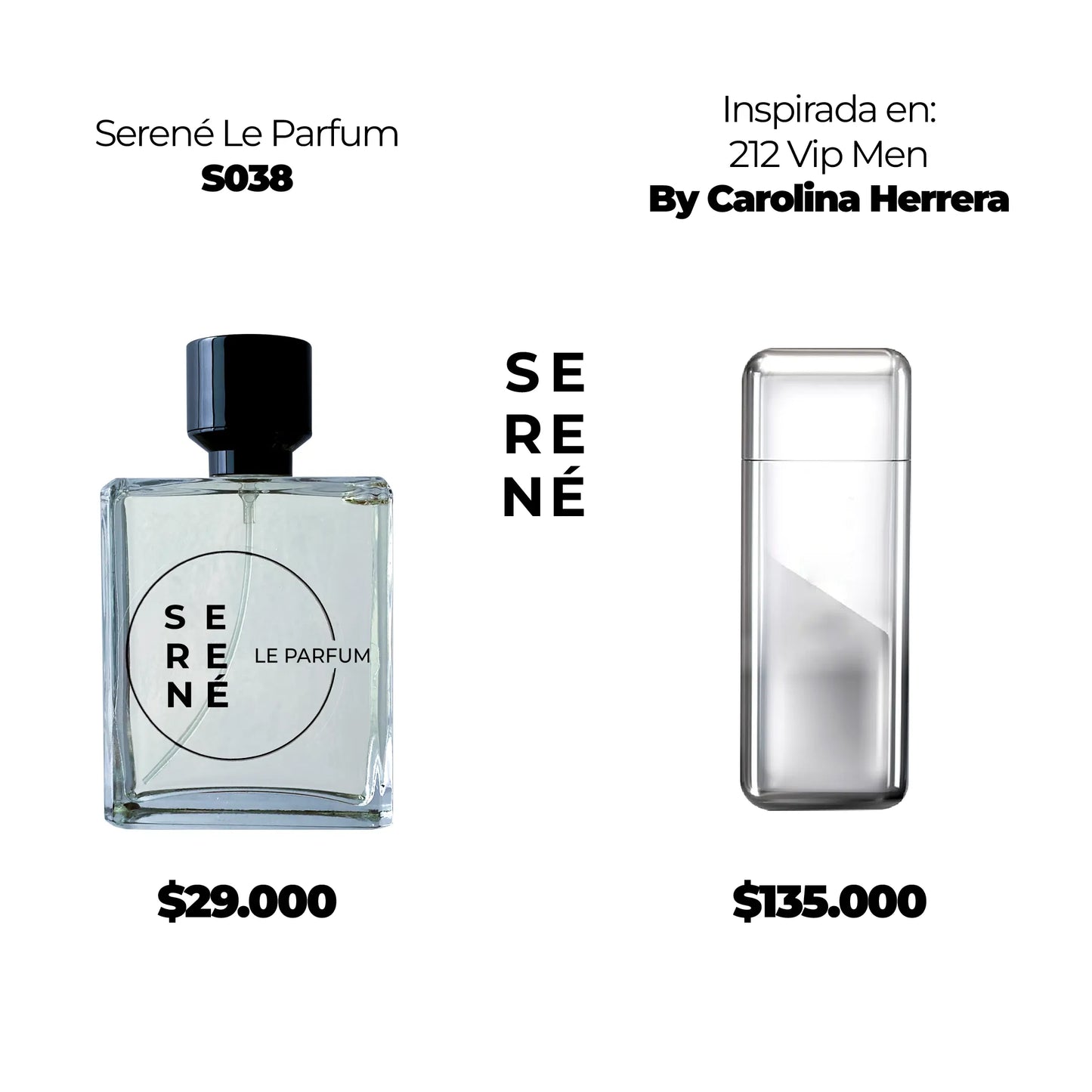 Serené Le Parfum S038 Inspirada en 212 Vip Men By Carolina Herrera