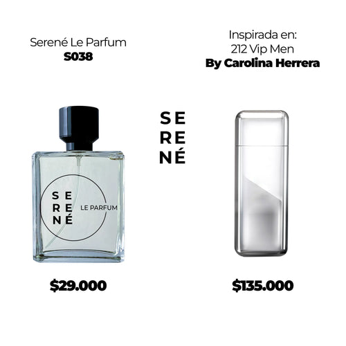 Serené Le Parfum S038 Inspirada en 212 Vip Men By Carolina Herrera