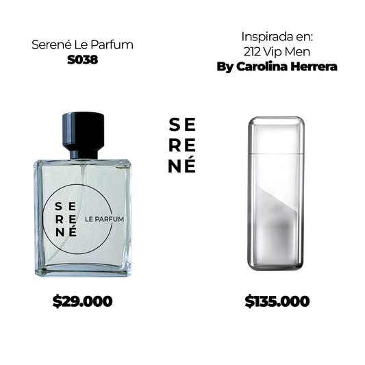 Serené Le Parfum S038 Inspirada en 212 Vip Men By Carolina Herrera