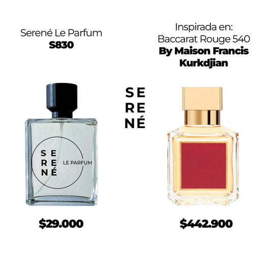 Serené Le Parfum S830 Inspirada en Baccarat Rouge 540 By Maison Francis Kurkdjian