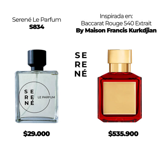 Serené S834 Inspirada en Baccarat Rouge 540 Extrait By Maison Francis Kurkdjian