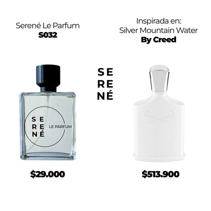 Serené Le Parfum S032 - Inspirada en Silver Mountain Water por Creed