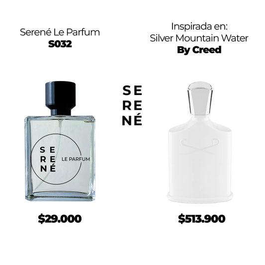 Serené Le Parfum S032 - Inspirada en Silver Mountain Water por Creed